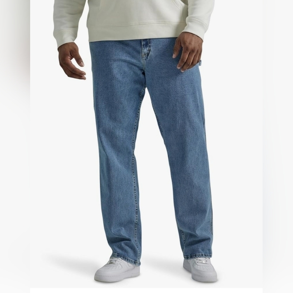 Lee Mens Big And Tall Workwear Union Fade Carpenter Jeans Size 56x32